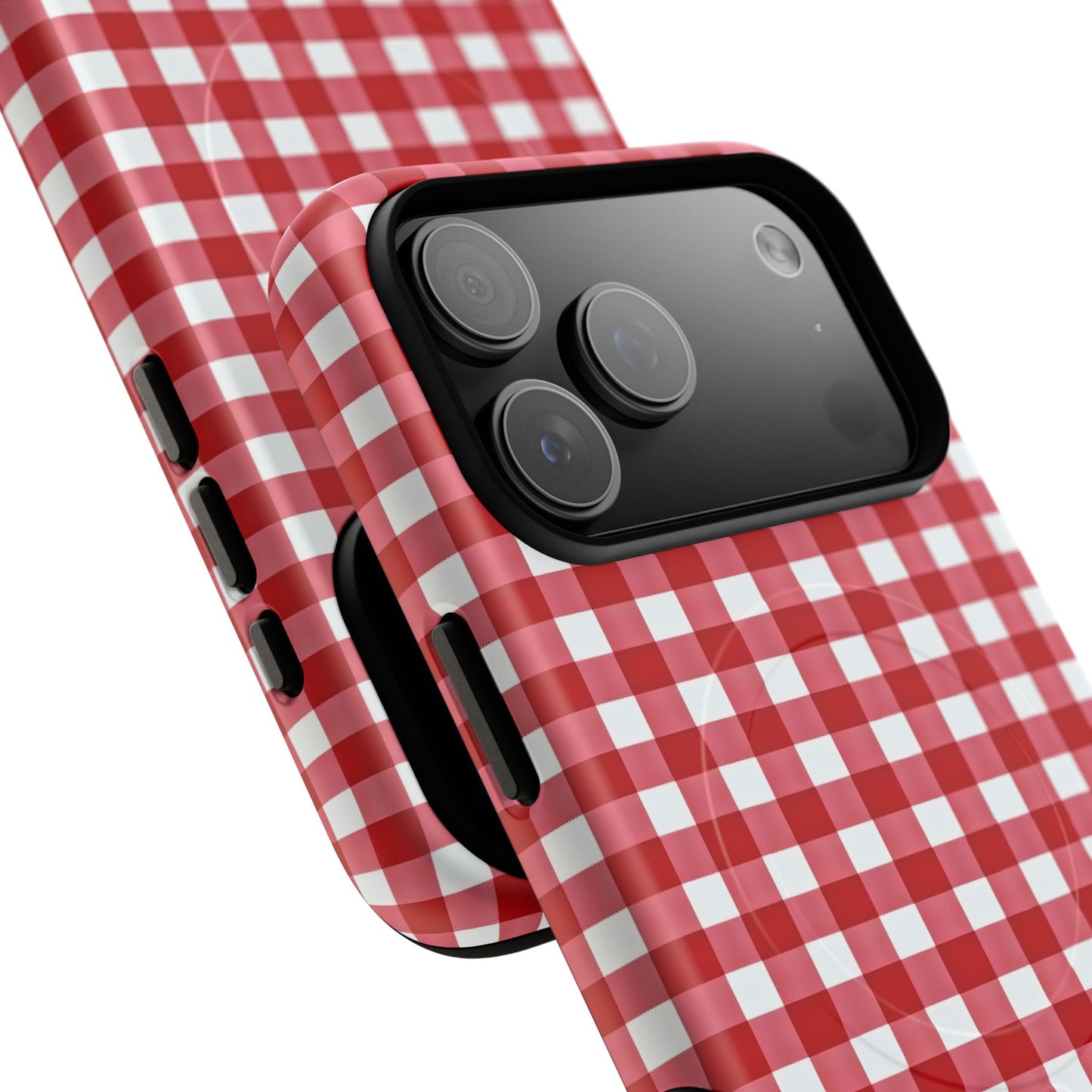 Red Plaid Tough Magnetic Phone Case