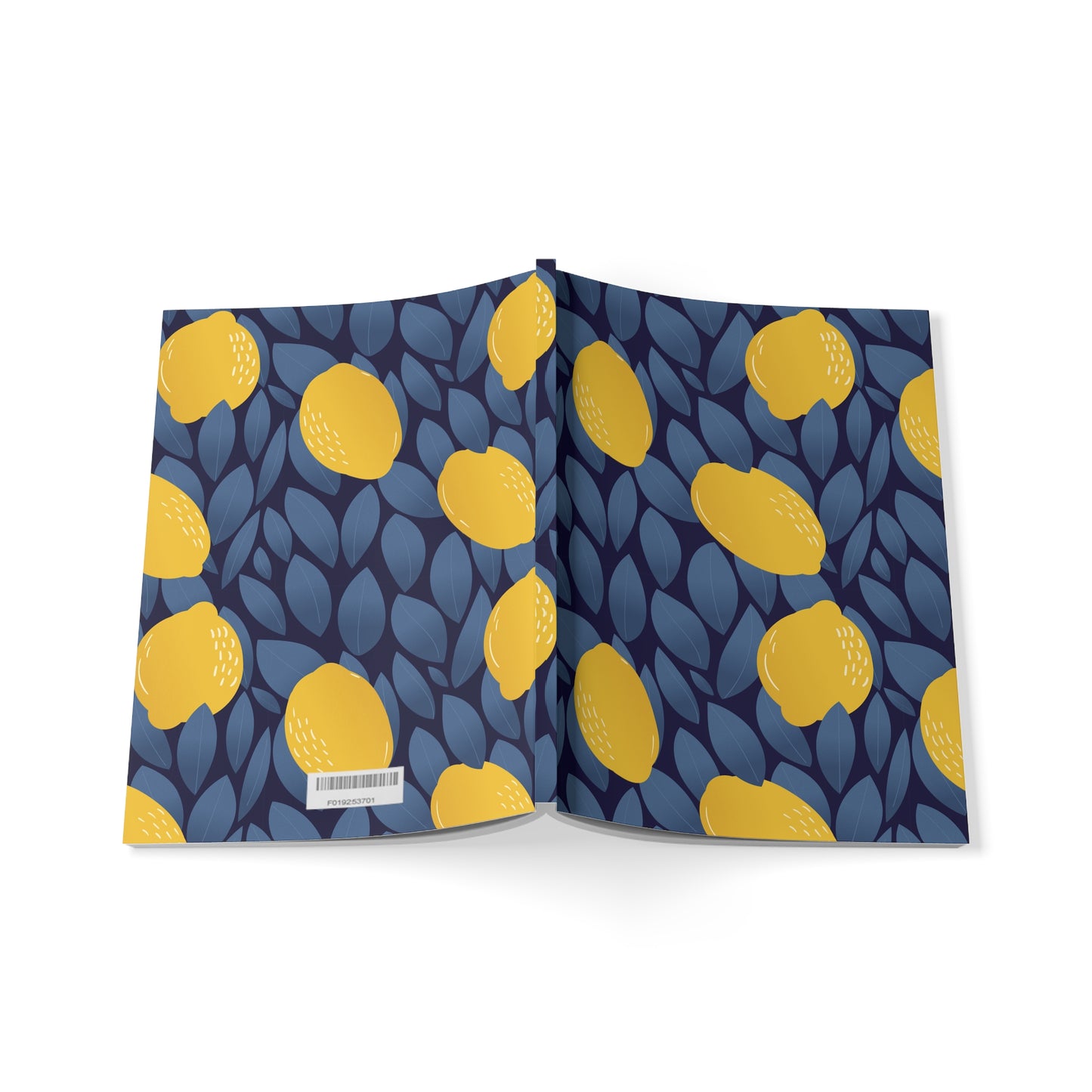 Nocturne Citrus Lemon Pattern Softcover Notebook, A5