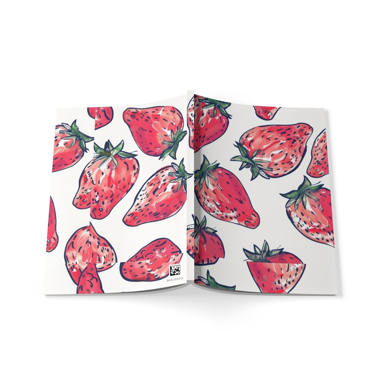 Creamy Berry Strawberry Softcover Notebook, A5
