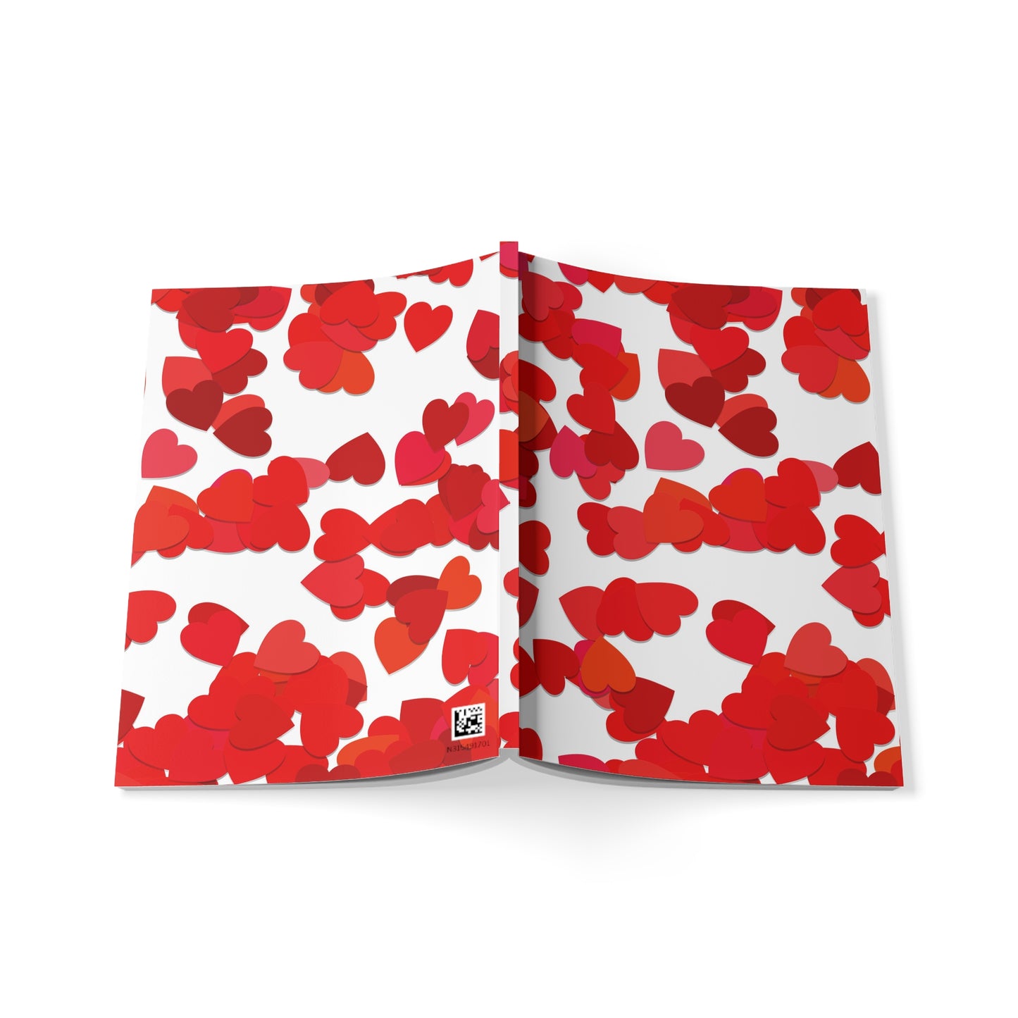 Sugar Sprinkle Scattered Hearts Notebook | A5 Softcover Journal