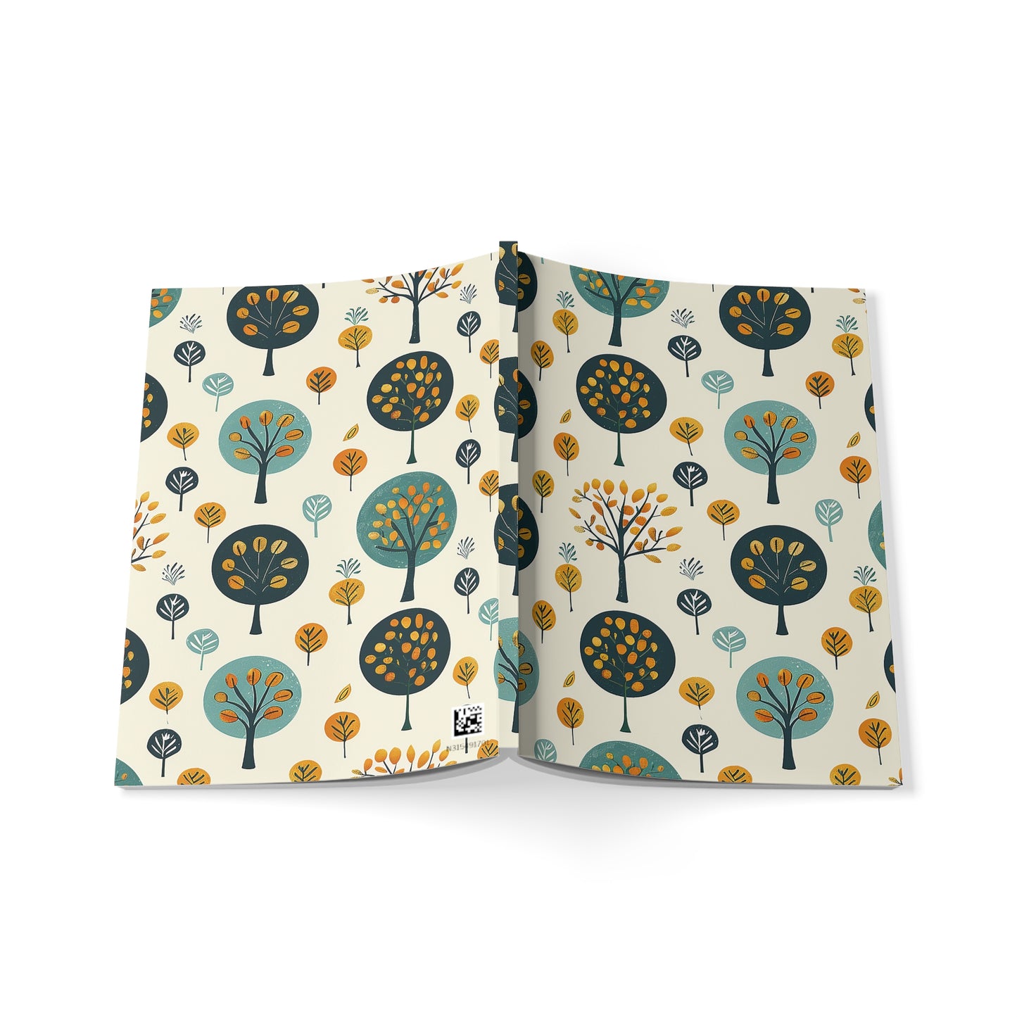 Scandi Lollipop Trees Notizbuch, Softcover, A5
