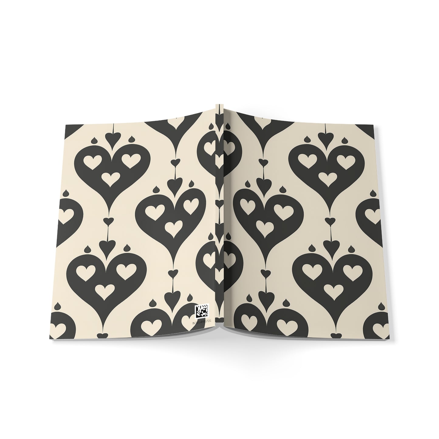 Neutral Verse - Heart Pattern Notebook A5