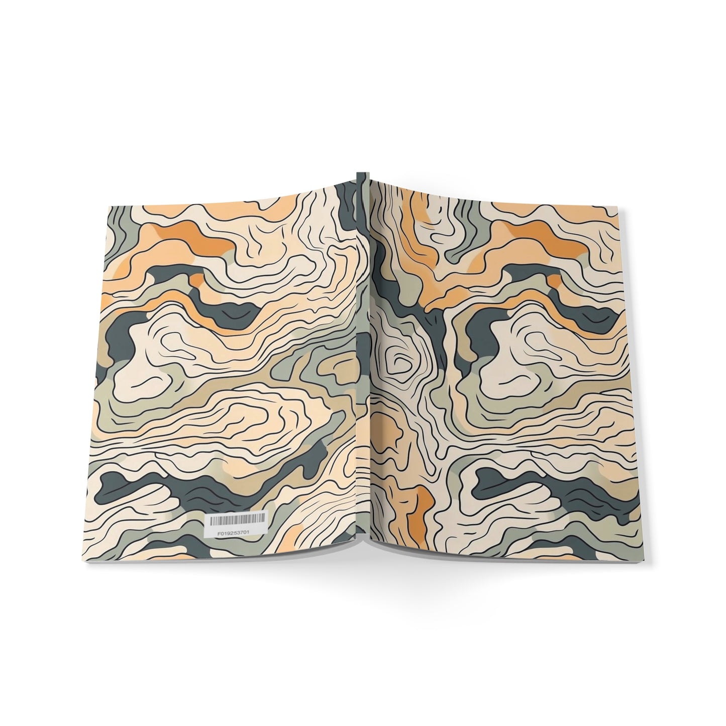 Earthy Abstract Softcover Notebook A5