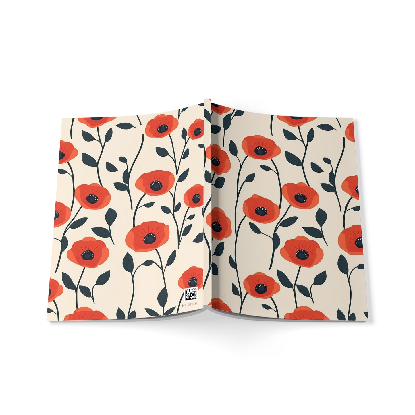 Poppy Fields A5 Notebook