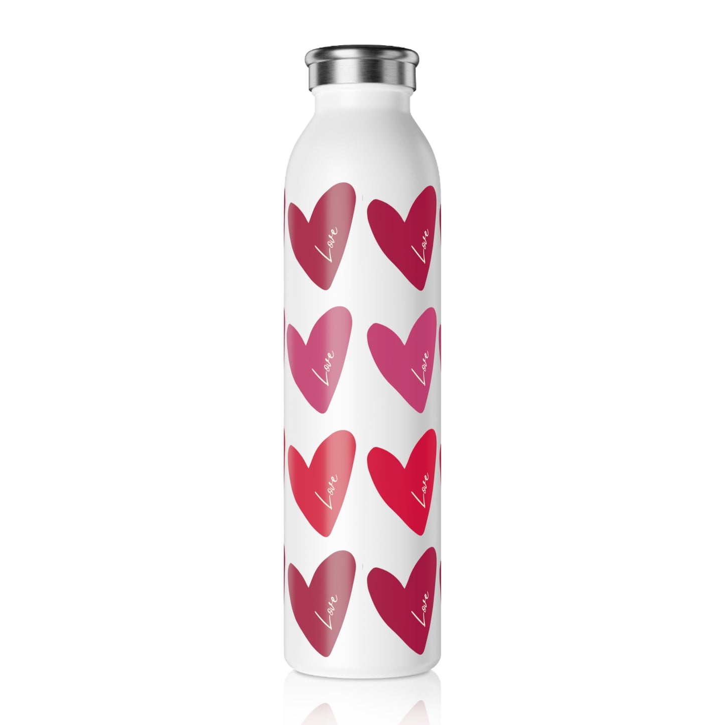 Endless Hearts Slim Water Bottle