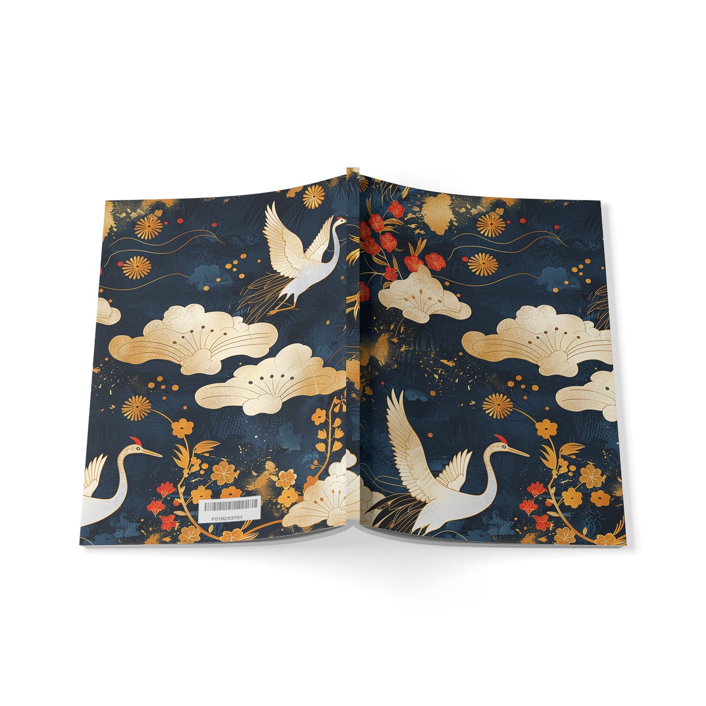 Take Flight Elegant Crane Softcover Notebook, A5