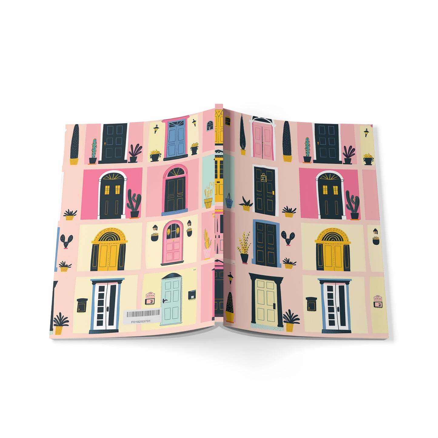 Rosy Entry Charming Doors A5 Softcover Notebook