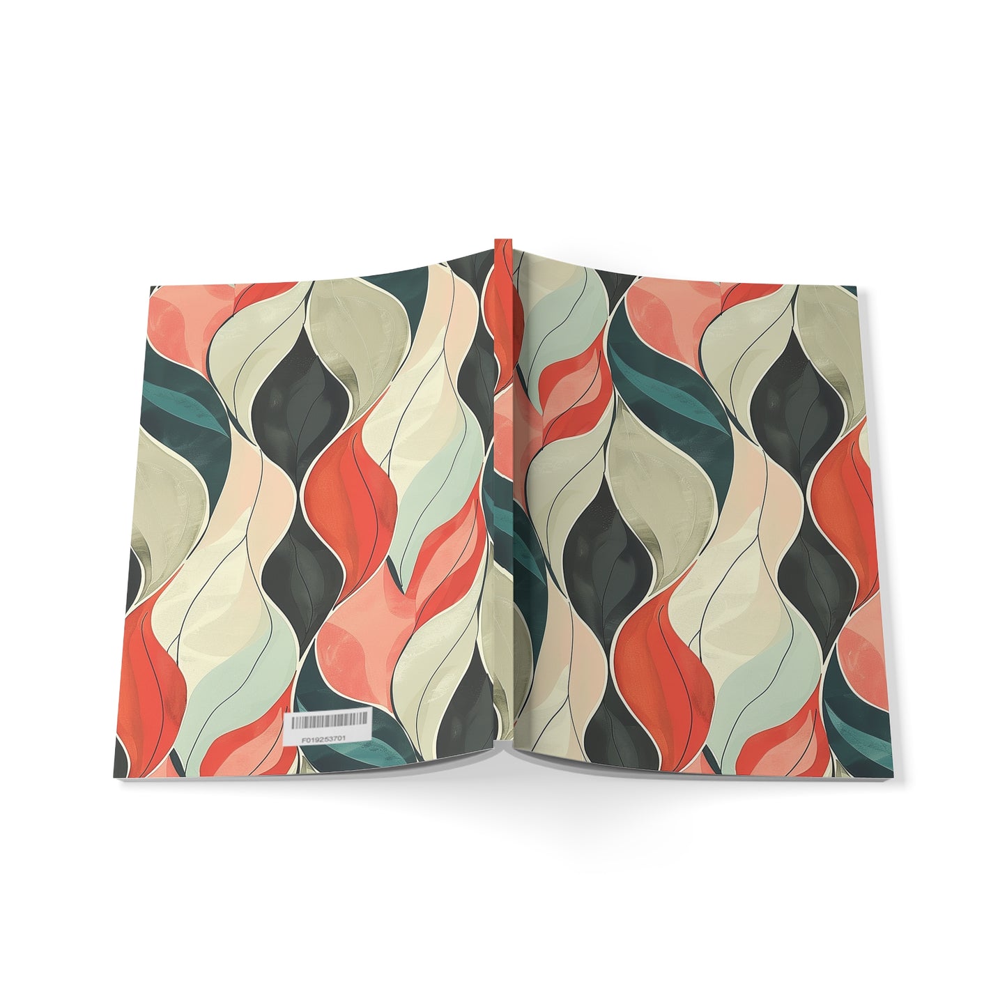 Soft Swirl Stylish Floral A5 Softcover Notebook