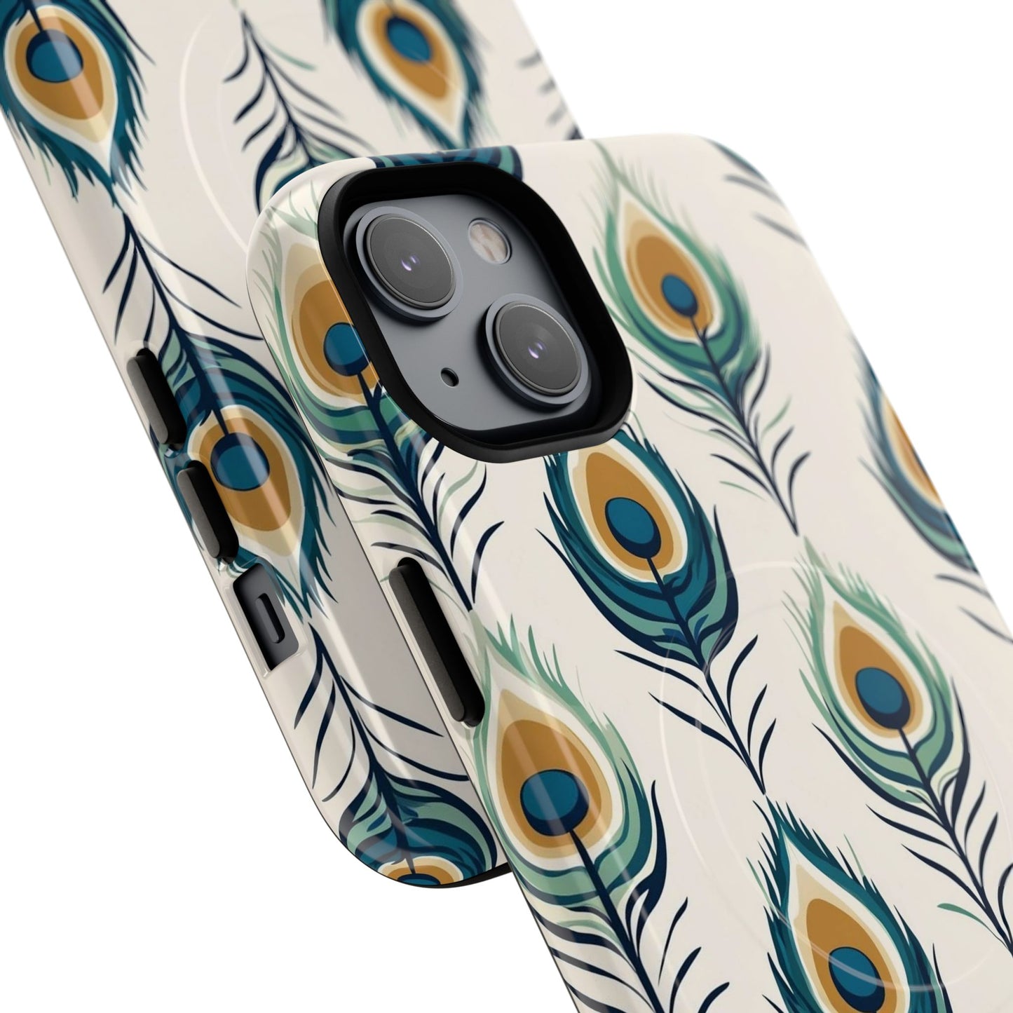 Peacock Feather Phone Tough Magnetic Case