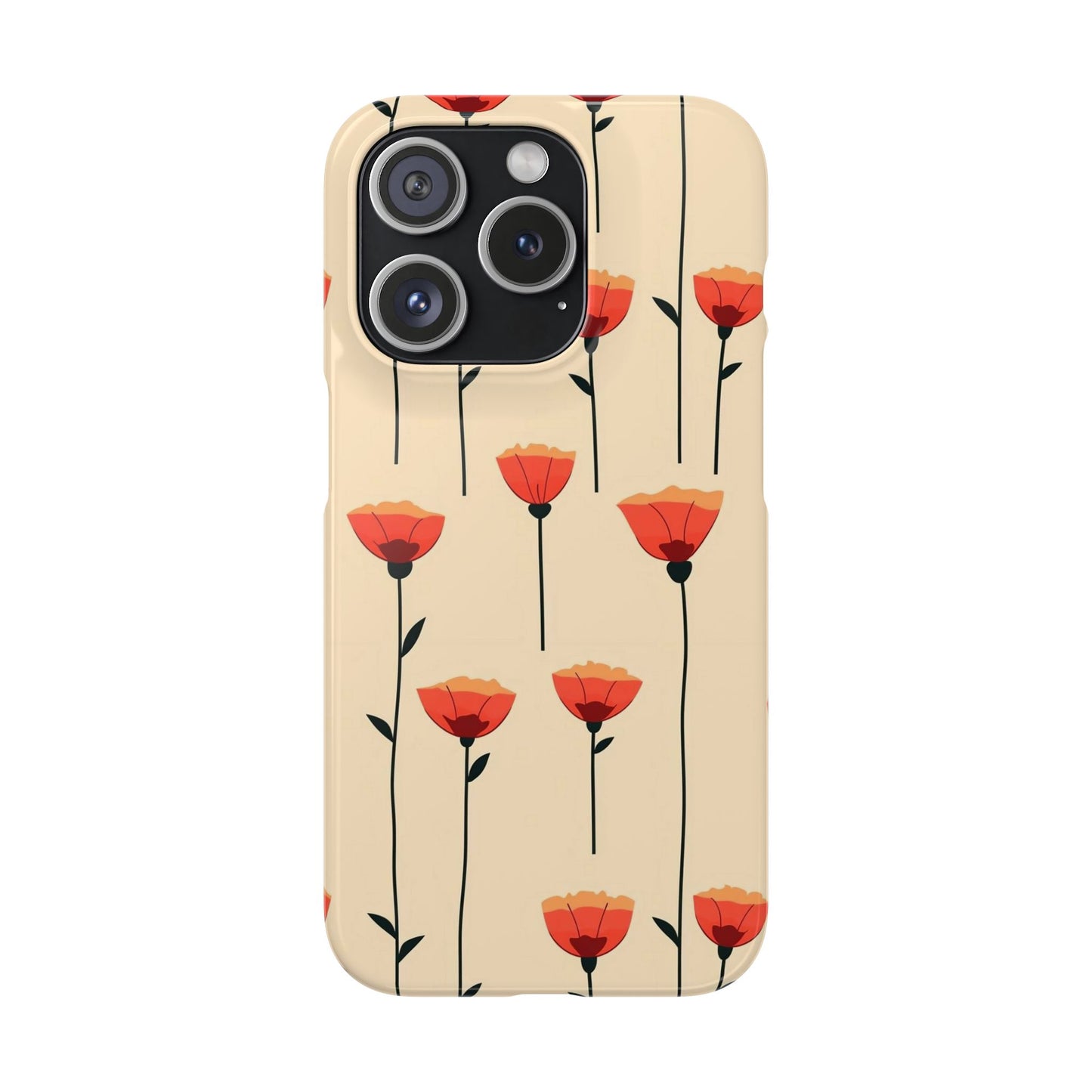 Poppy Line Snap Phone Case