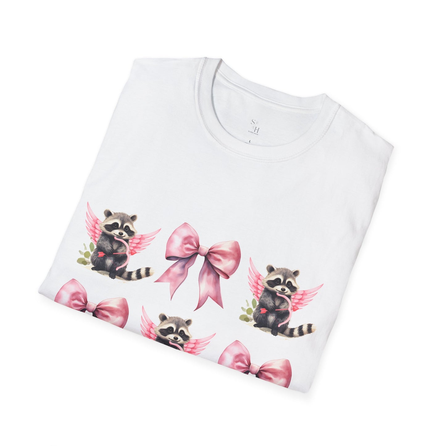 Raccoon Coquette Pink Bow T-Shirt