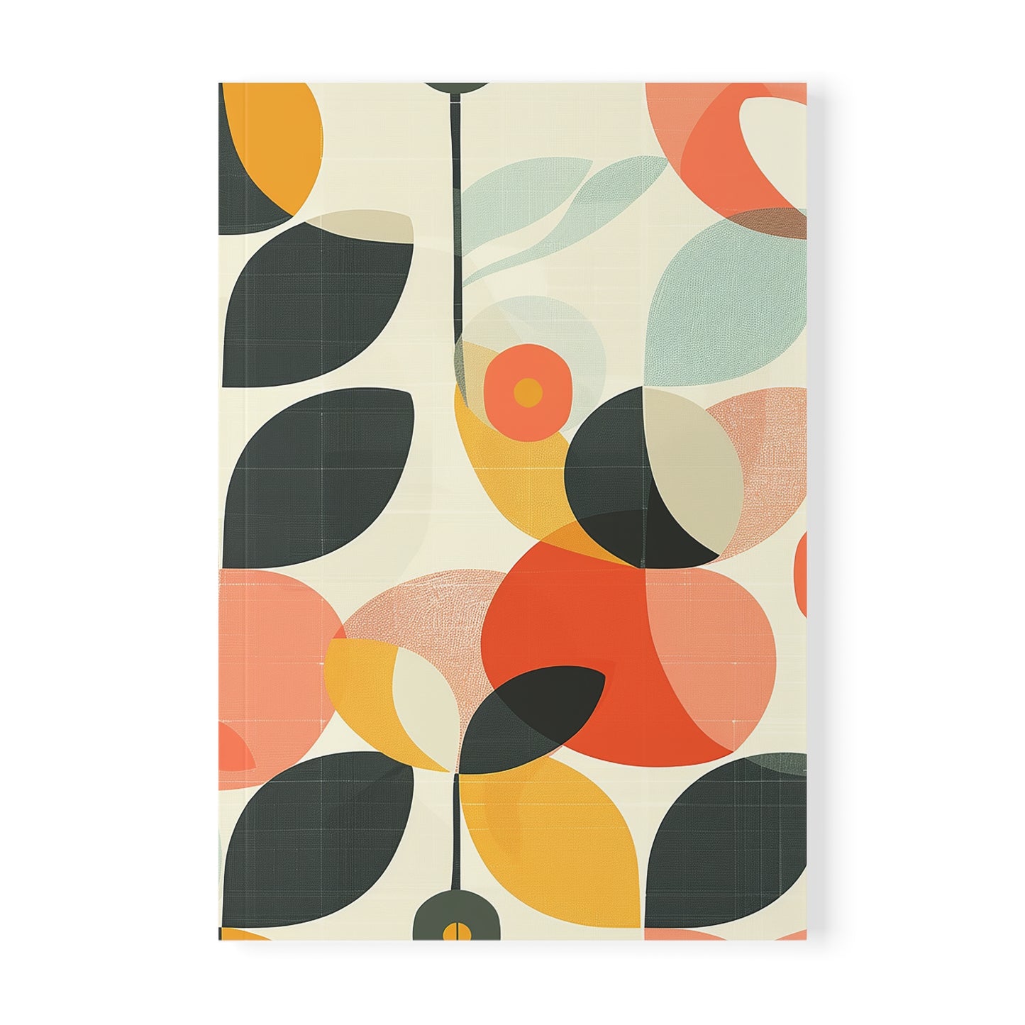 Moderne Leaf - Colorful Floral Softcover Notebook A5