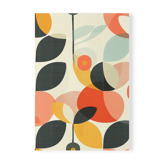 Moderne Leaf - Colorful Floral Softcover Notebook A5