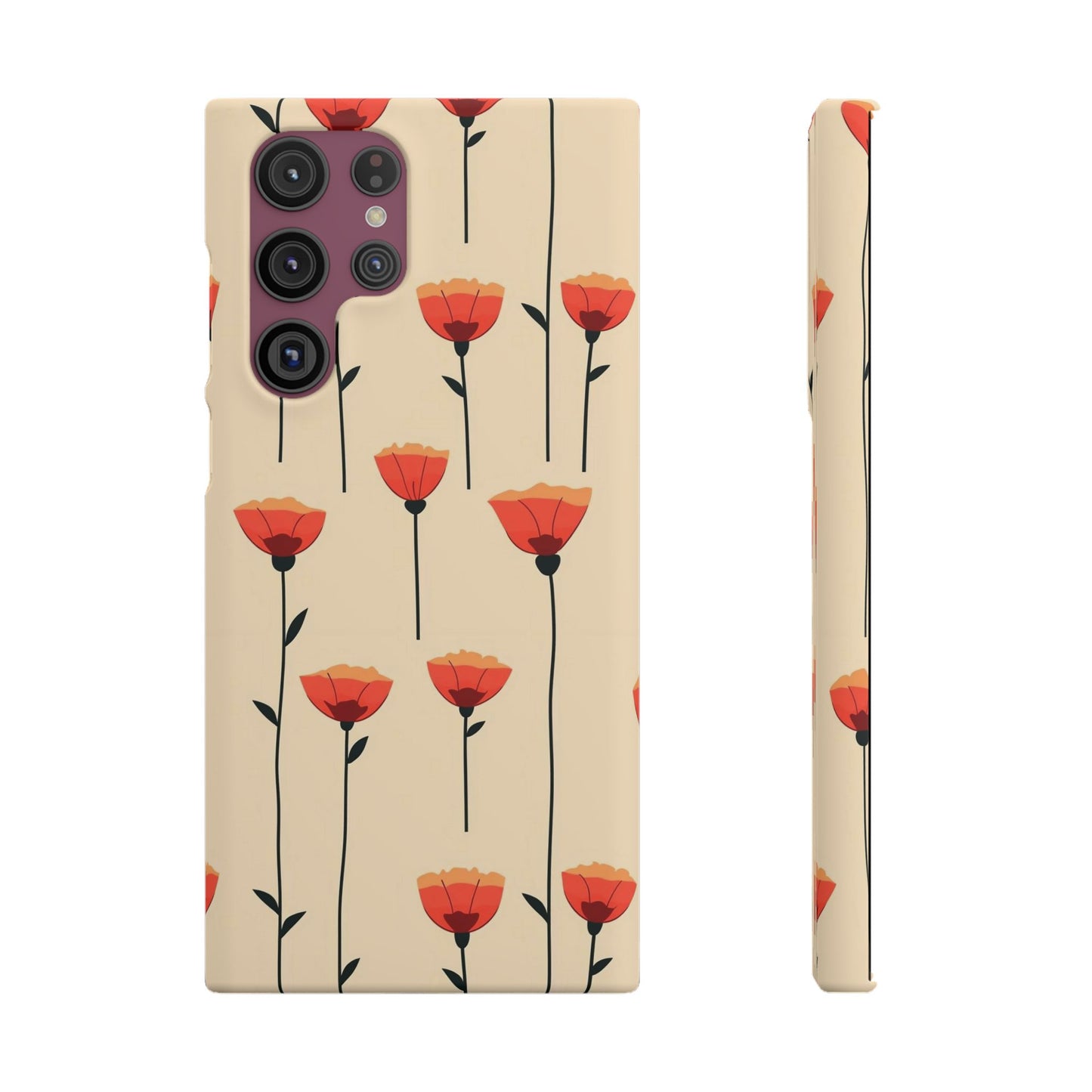 Poppy Line Snap Phone Case