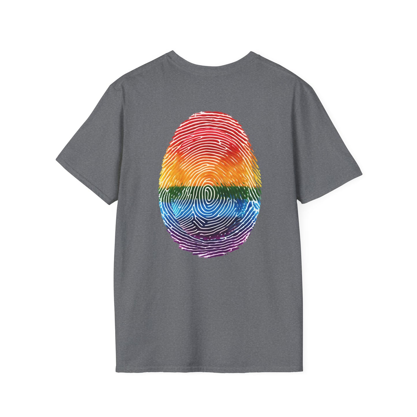 Pride Rainbow Stripes & Fingerprint T-Shirt