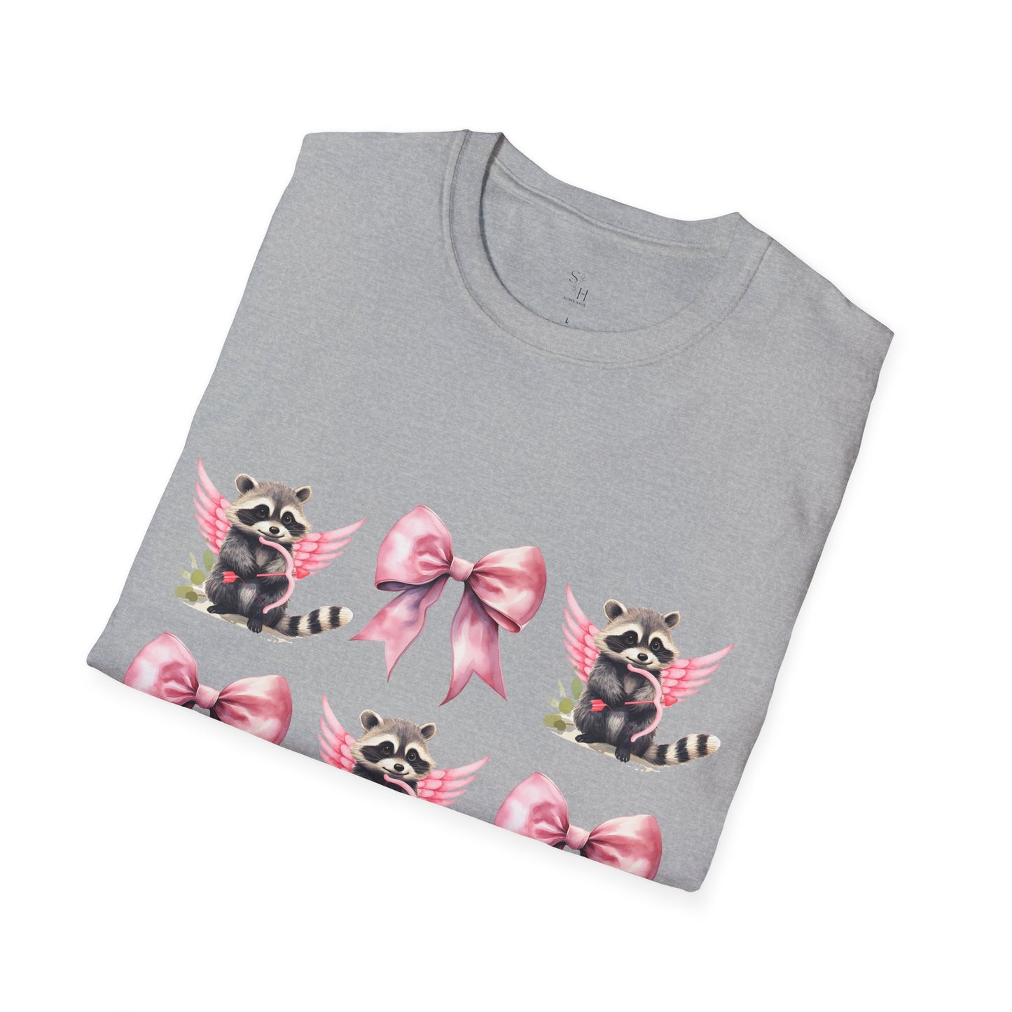 Raccoon Coquette Pink Bow T-Shirt