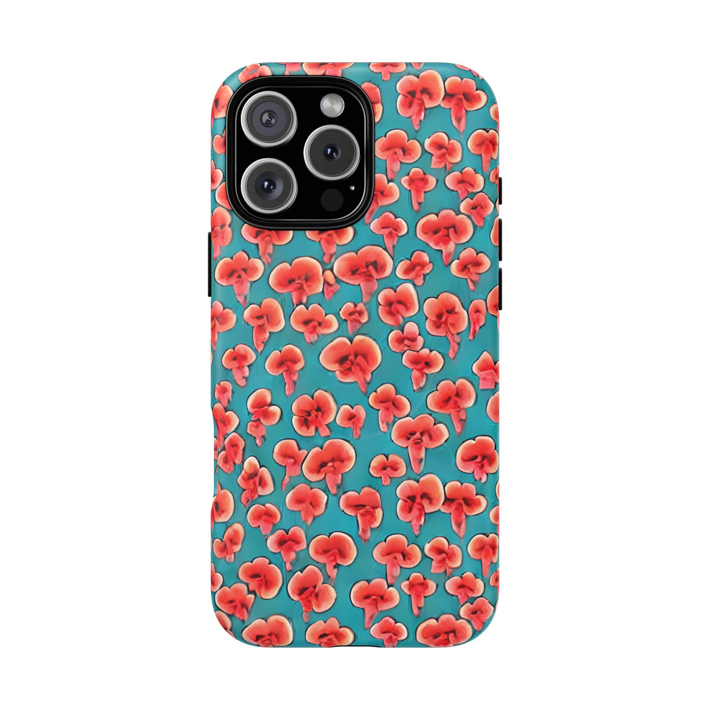 Coral & Teal Abstract Floral Tough Magnetic Case