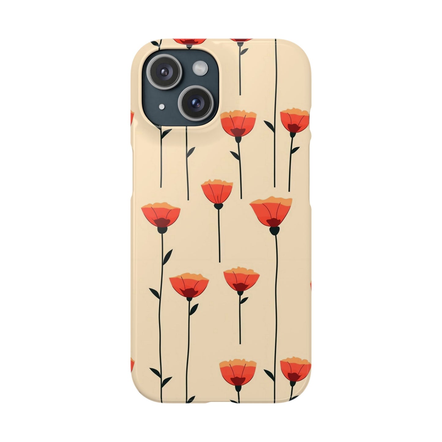 Poppy Line Snap Phone Case