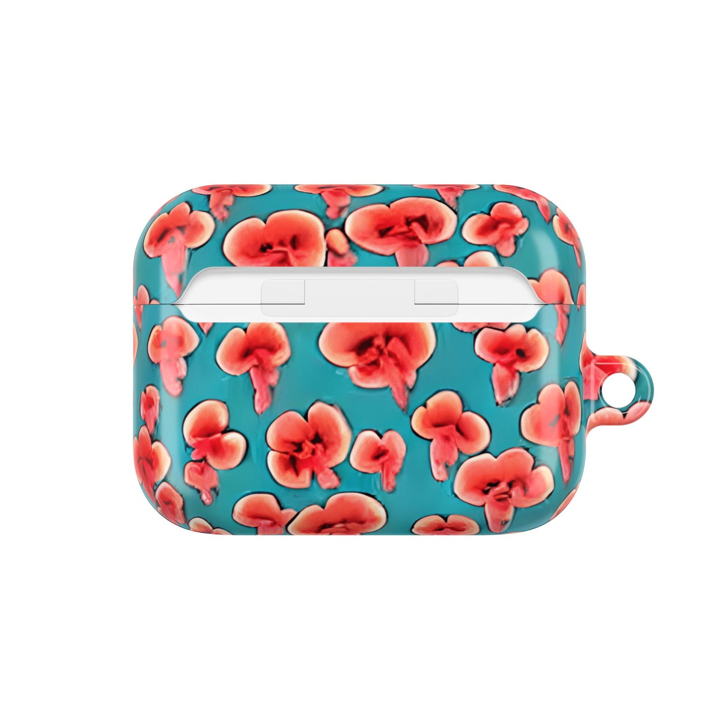 Coral & Teal Abstract Floral AirPod Case