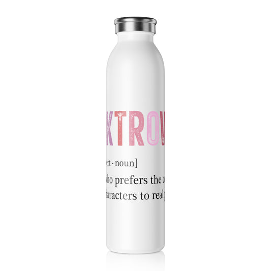Booktrovert Slim Water Bottle