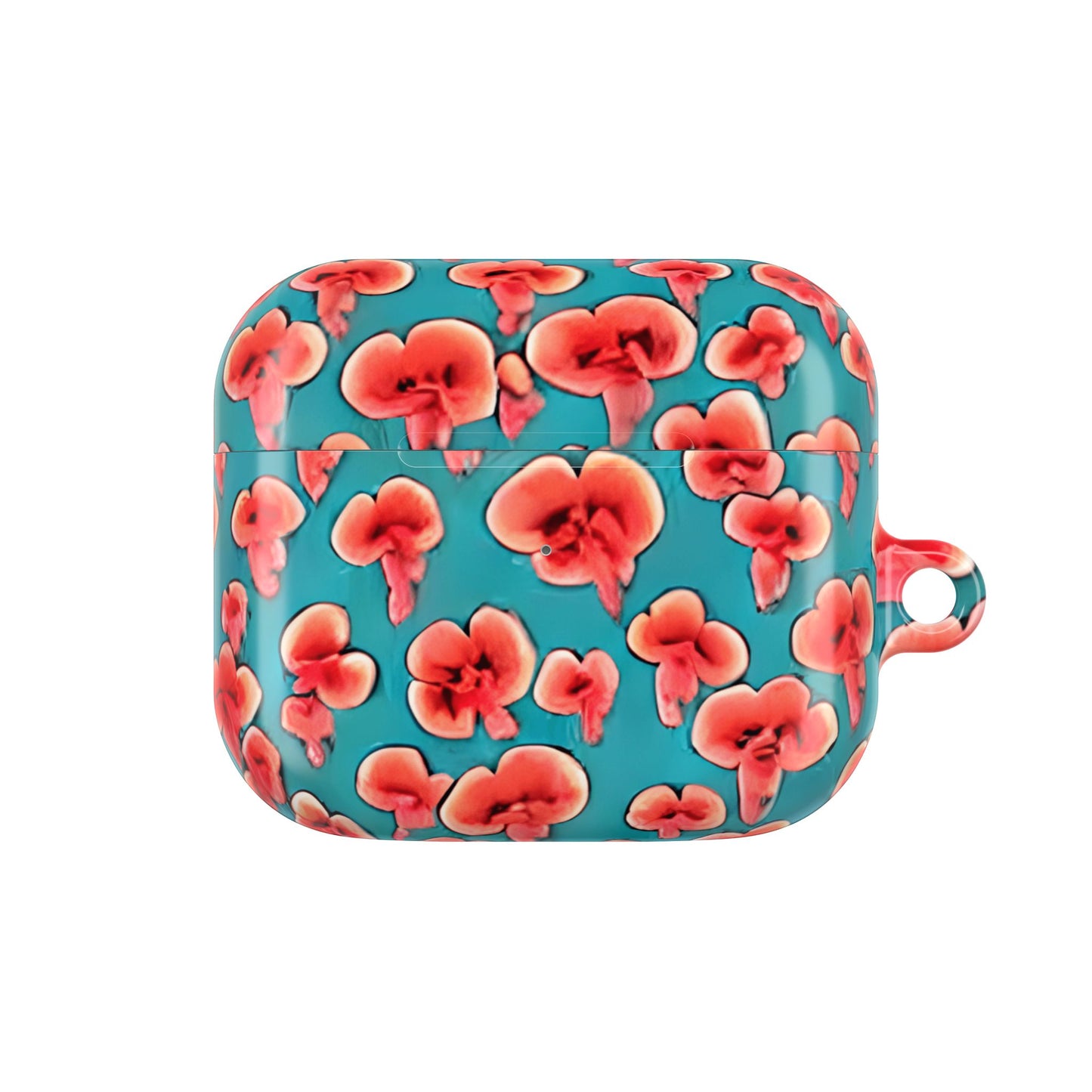 Coral & Teal Abstract Floral AirPod Case