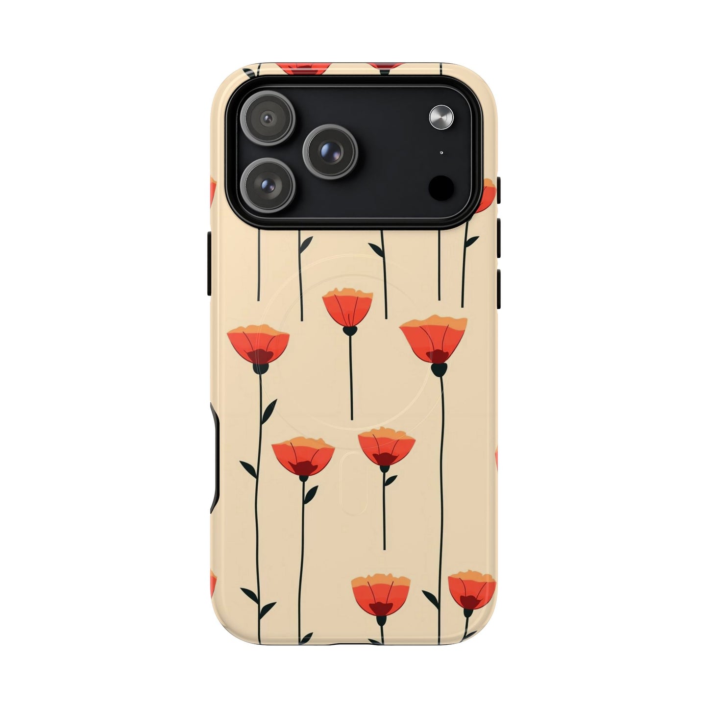 Poppy Line Tough Magnetic Phone Case
