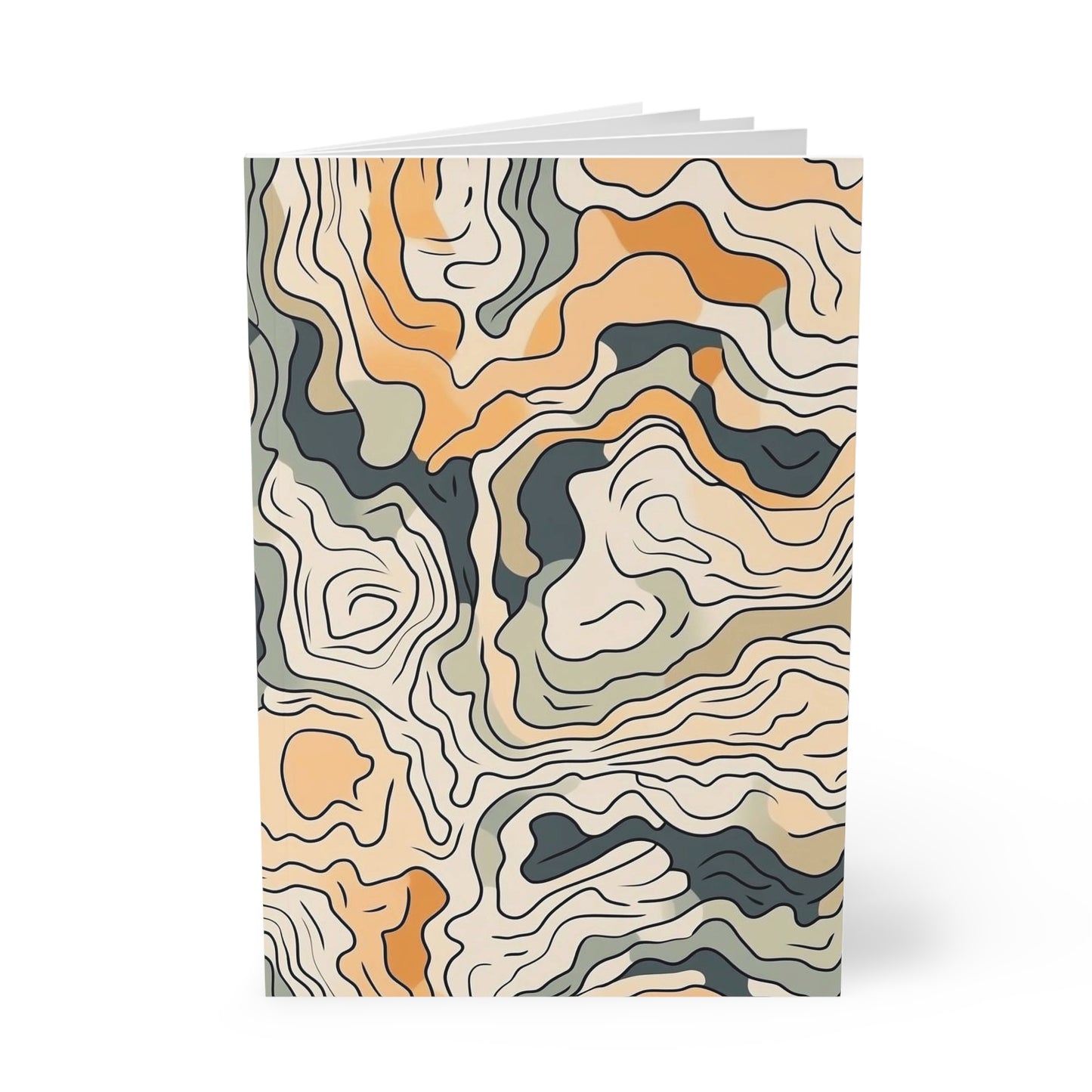 Earthy Abstract Softcover Notebook A5