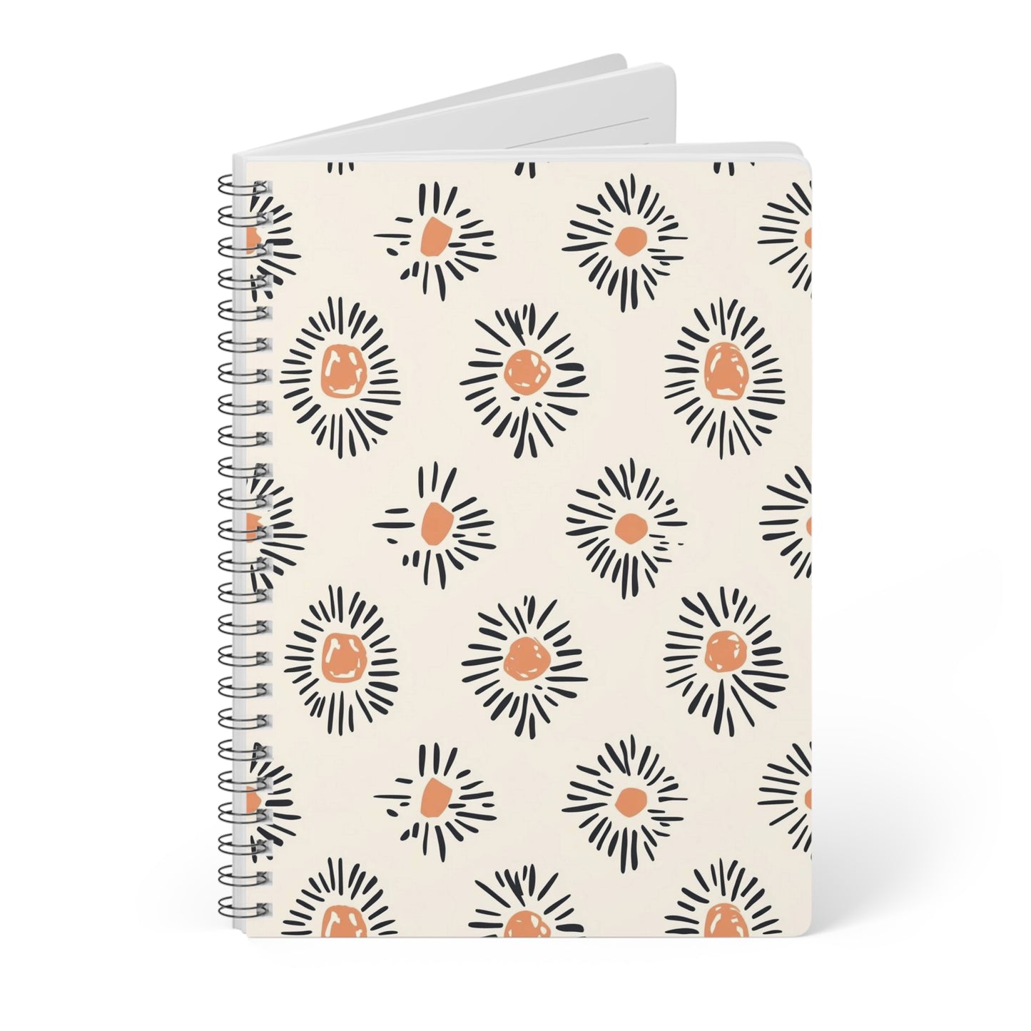 Sunburst Diary Floral Wirobound Notebook A5