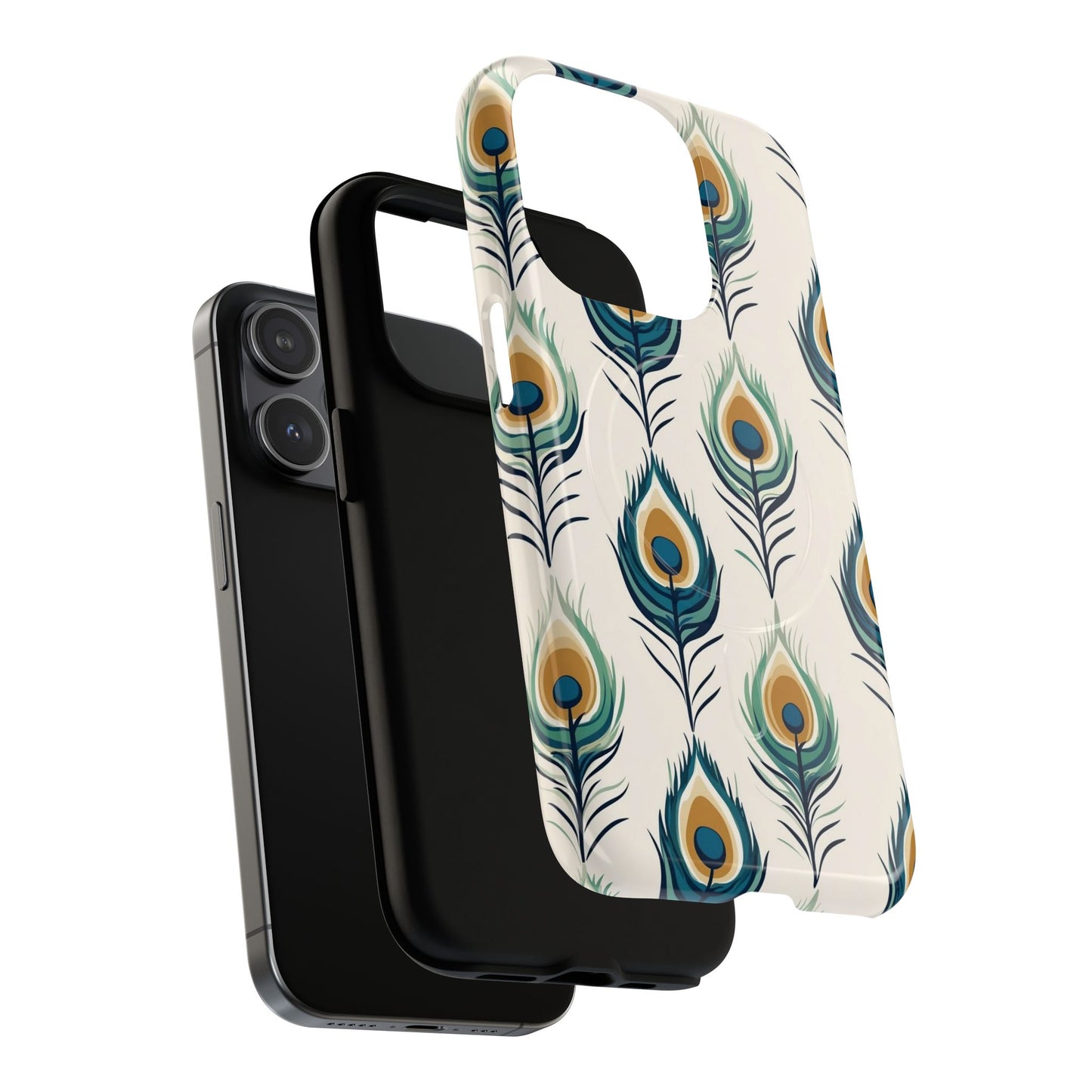 Peacock Feather Phone Tough Magnetic Case