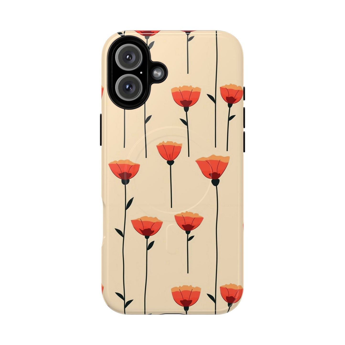 Poppy Line Tough Magnetic Phone Case