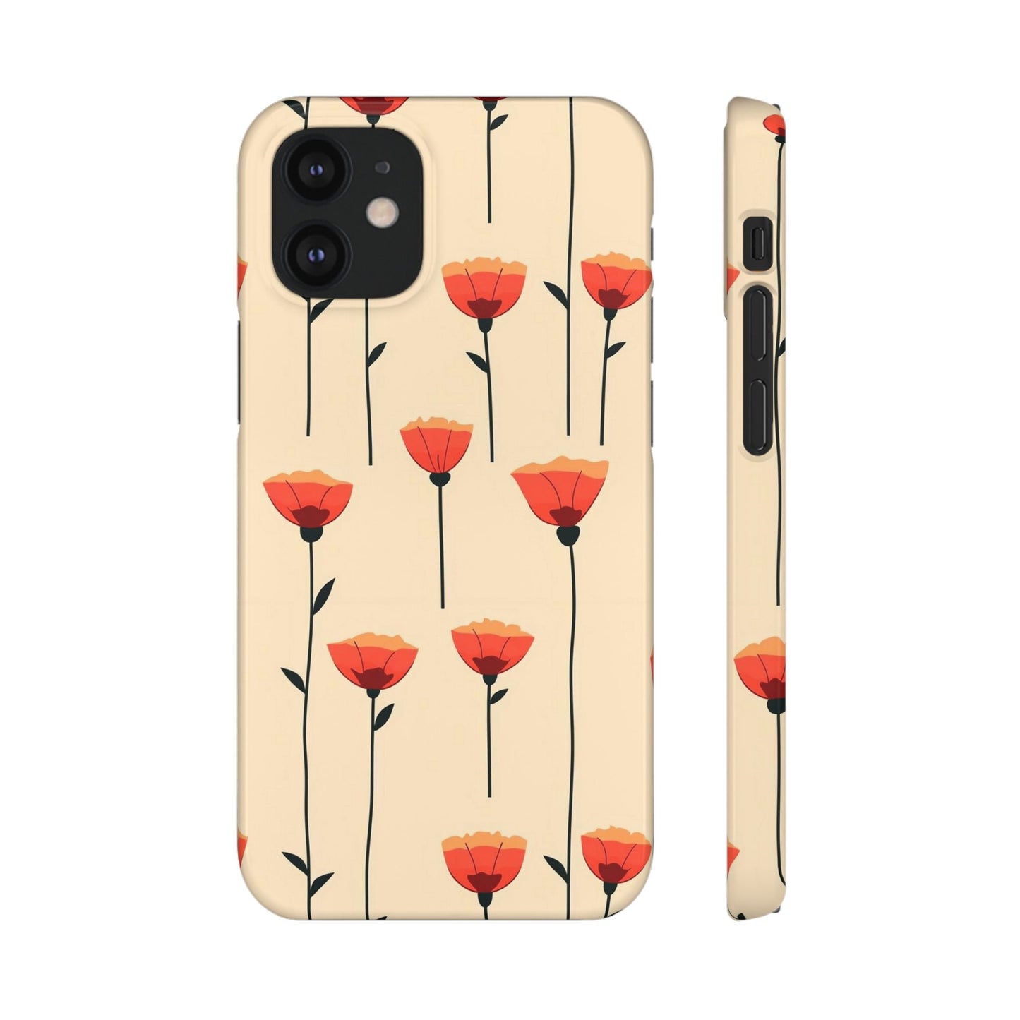 Poppy Line Snap Phone Case