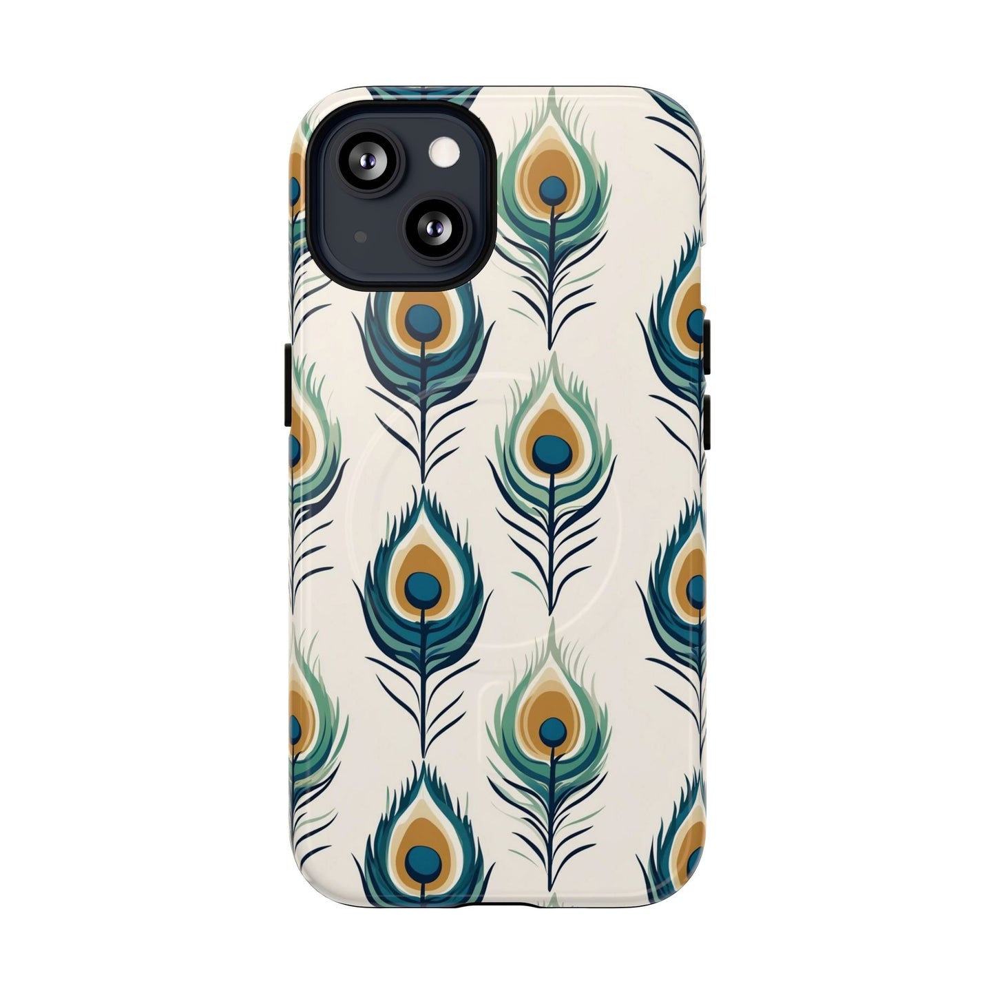 Peacock Feather Phone Tough Magnetic Case