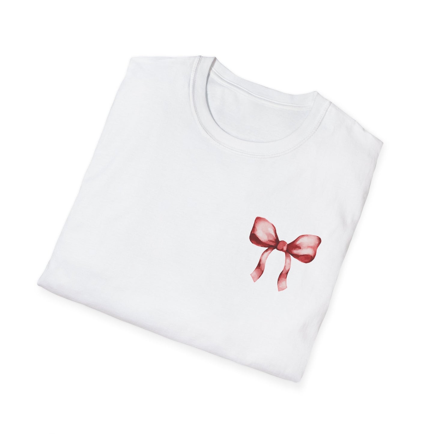 Vintage Heart &amp; Bow Unisex Softstyle T-Shirt