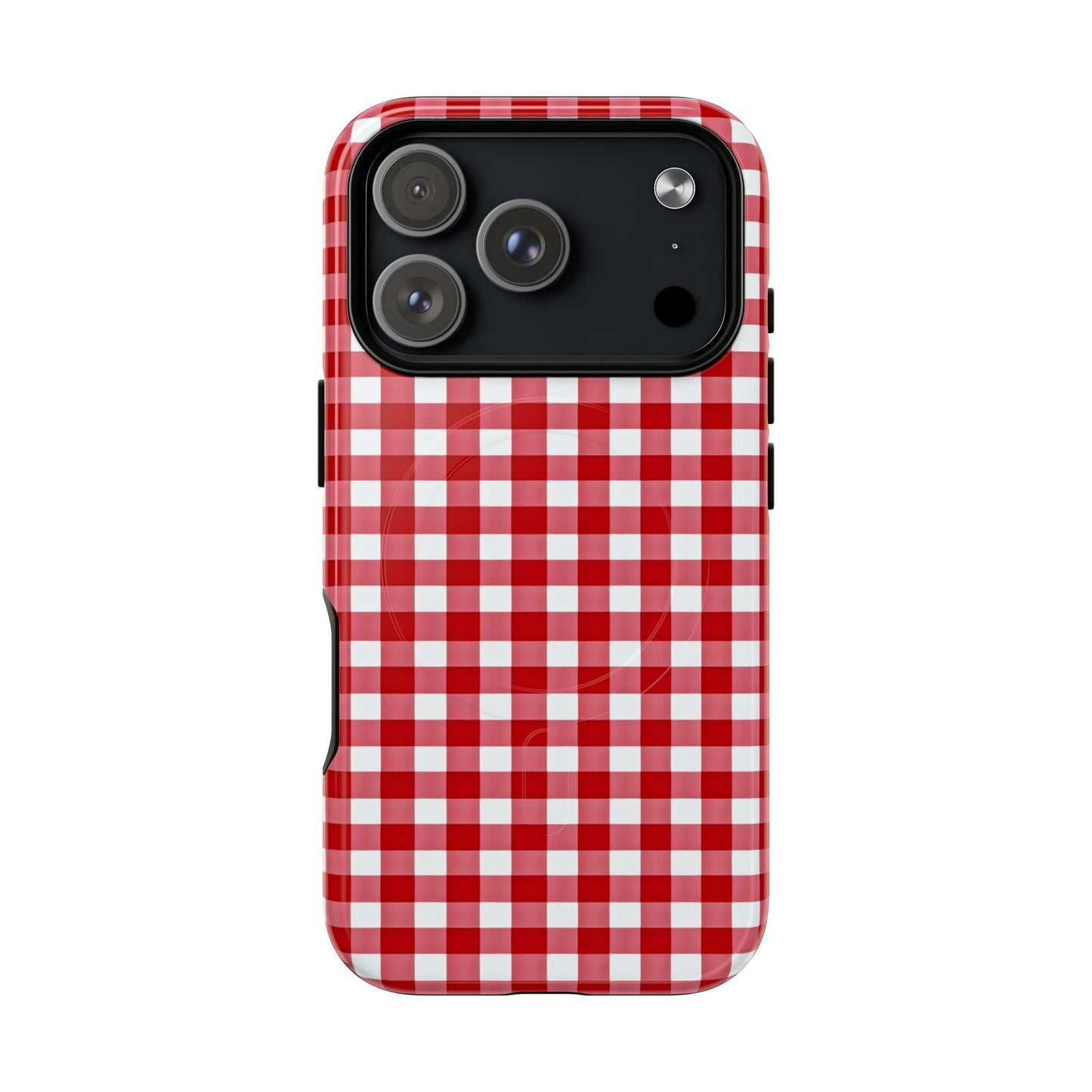 Red Plaid Tough Magnetic Phone Case