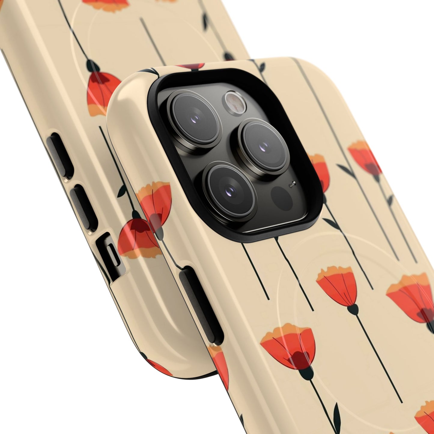 Poppy Line Tough Magnetic Phone Case