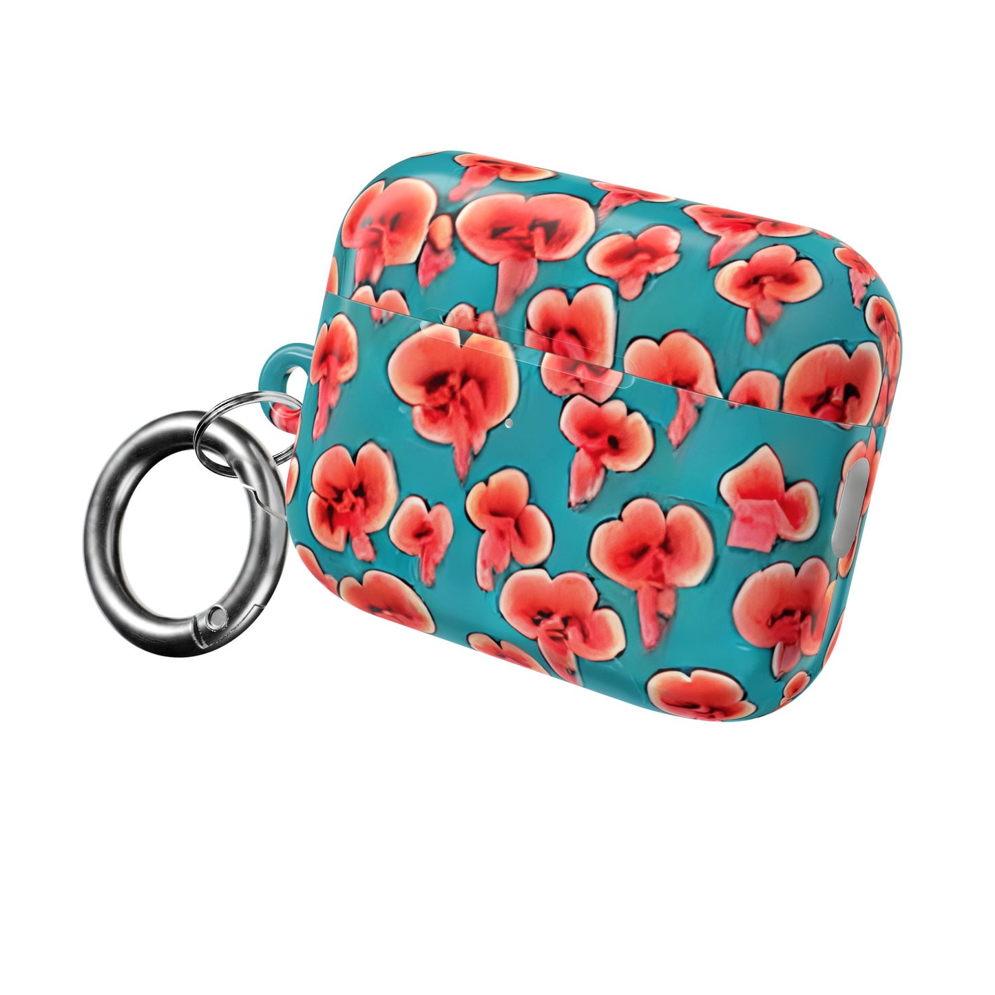 Coral & Teal Abstract Floral AirPod Case
