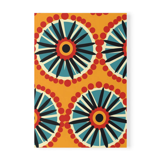 Colorful Floral Design A5 Softcover Notebook