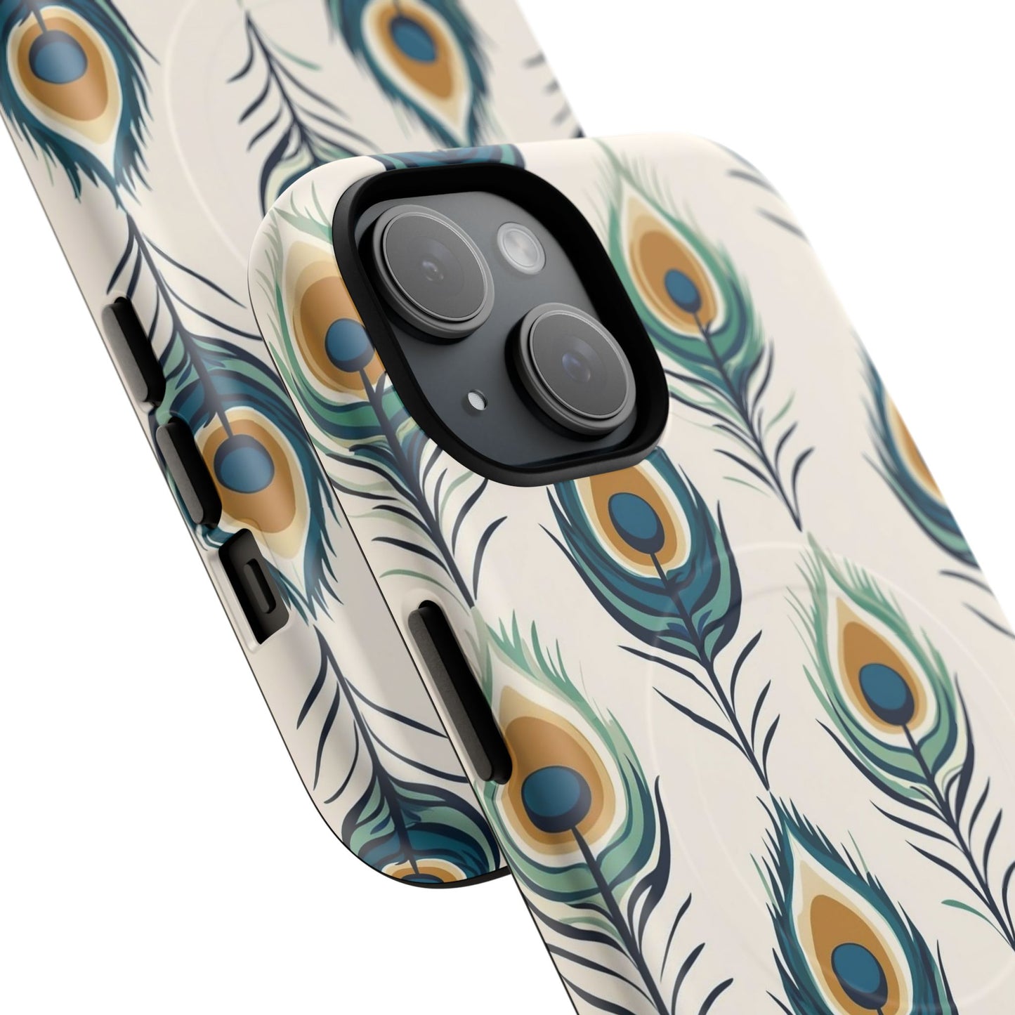 Peacock Feather Phone Tough Magnetic Case