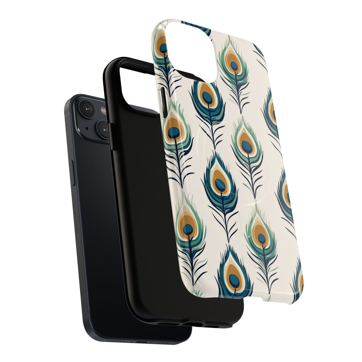 Peacock Feather Phone Tough Magnetic Case