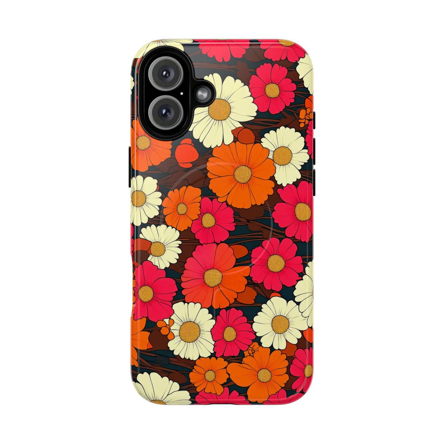 Flower Power Vintage Phone Tough Magnetic Case
