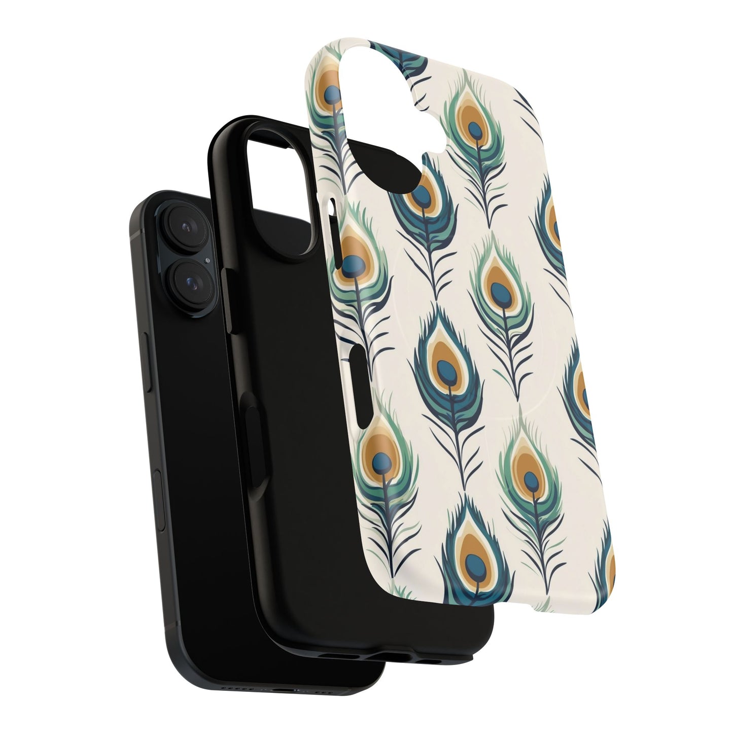 Peacock Feather Phone Tough Magnetic Case