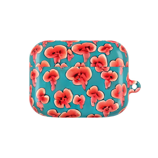 Coral & Teal Abstract Floral AirPod Case
