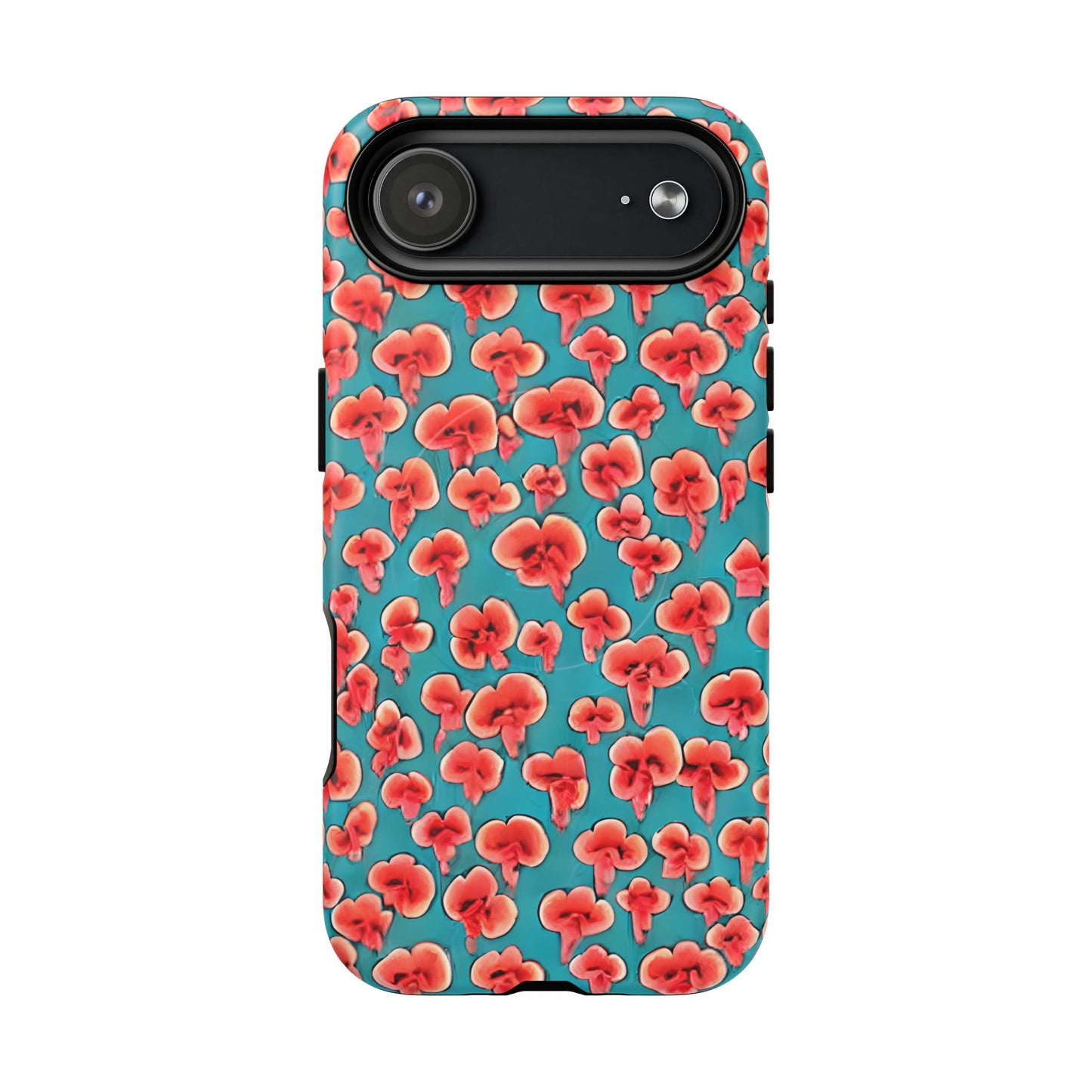 Coral & Teal Abstract Floral Tough Magnetic Case