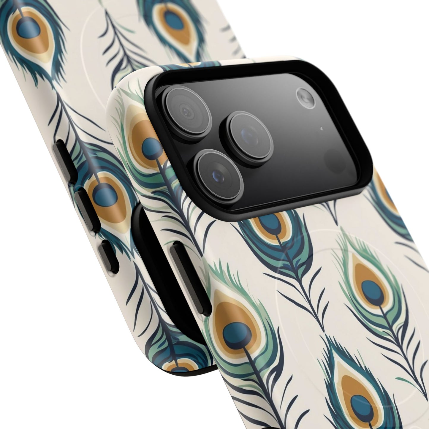 Peacock Feather Phone Tough Magnetic Case