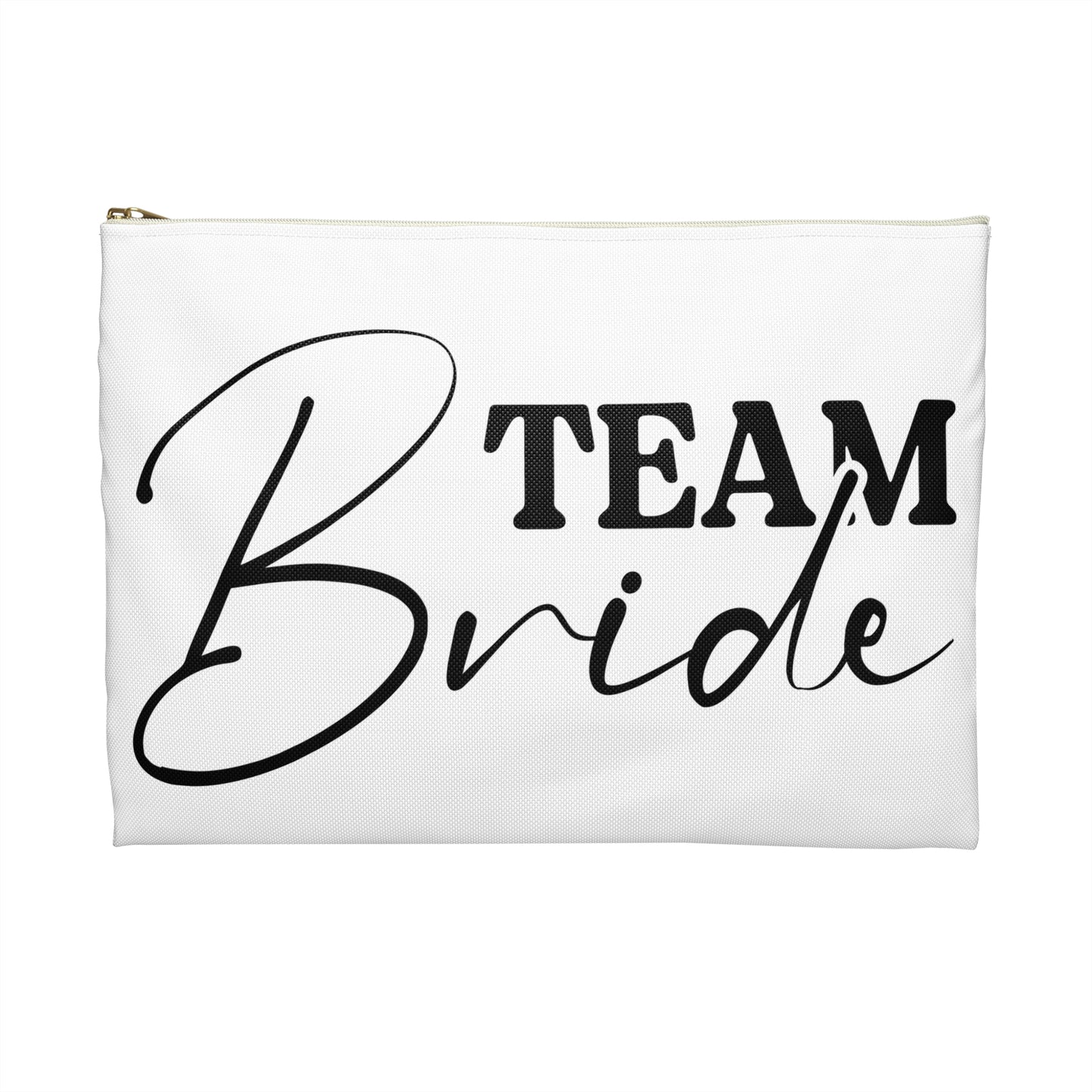Bridal Accessory Pouch - Team Bride with Pink Bows