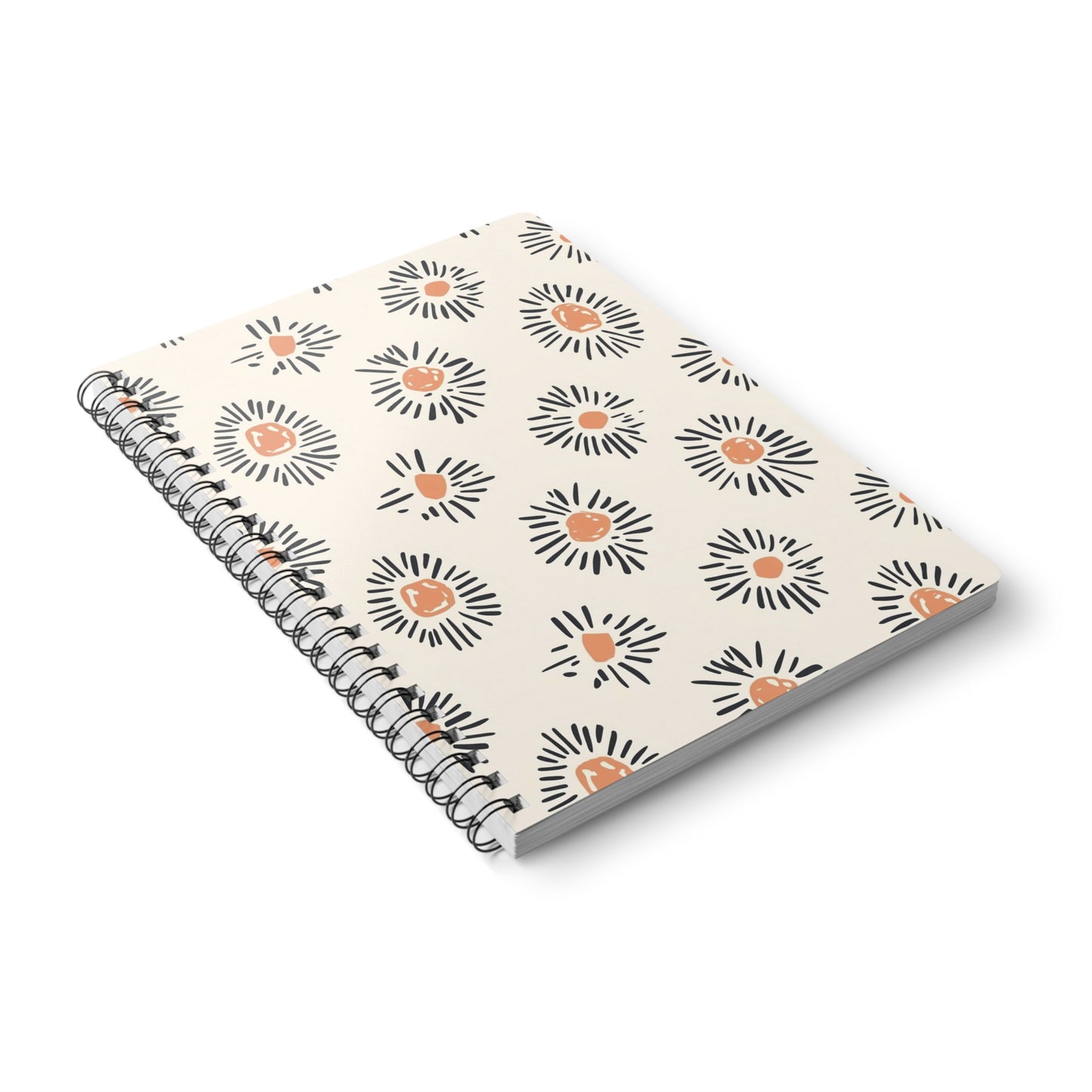 Sunburst Diary Floral Wirobound Notebook A5