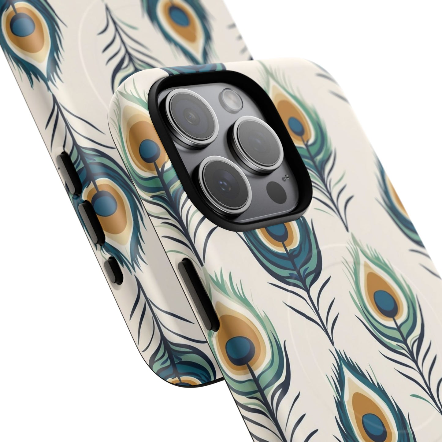 Peacock Feather Phone Tough Magnetic Case