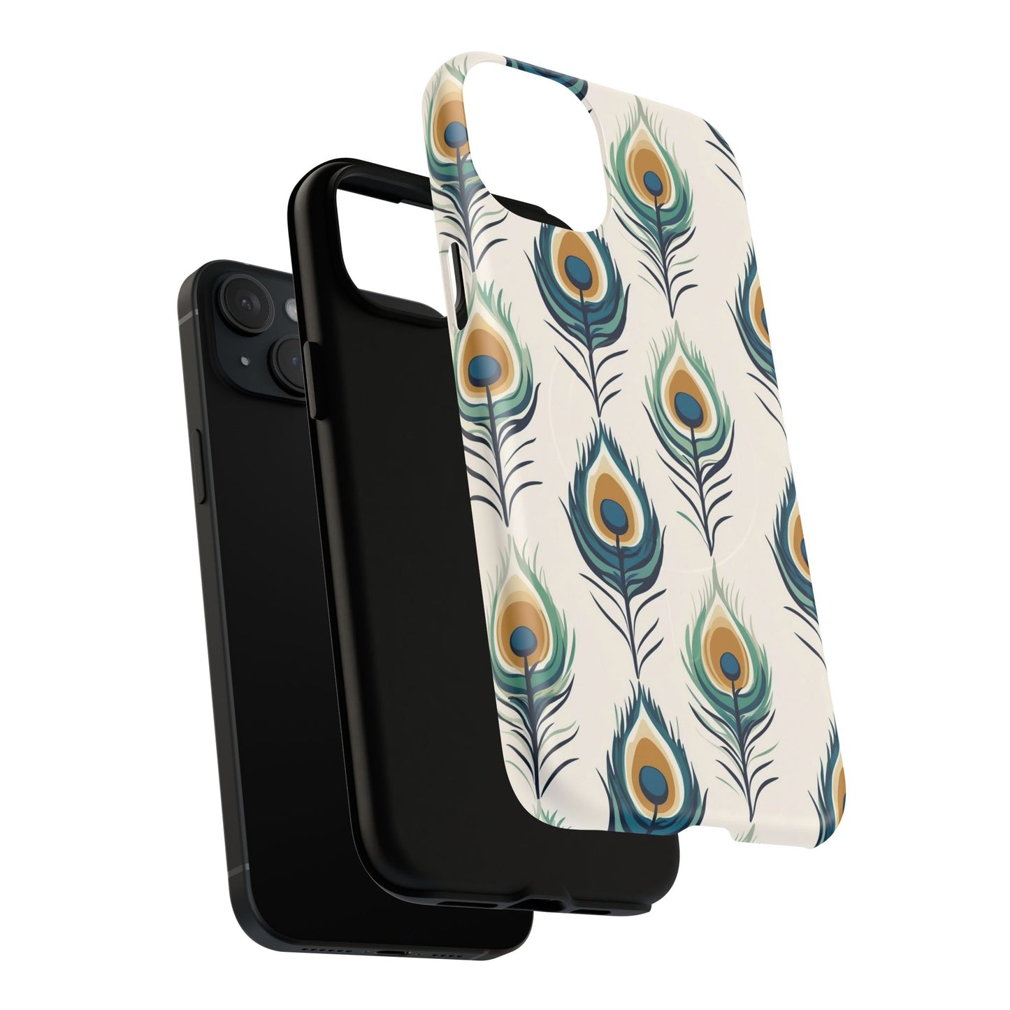 Peacock Feather Phone Tough Magnetic Case