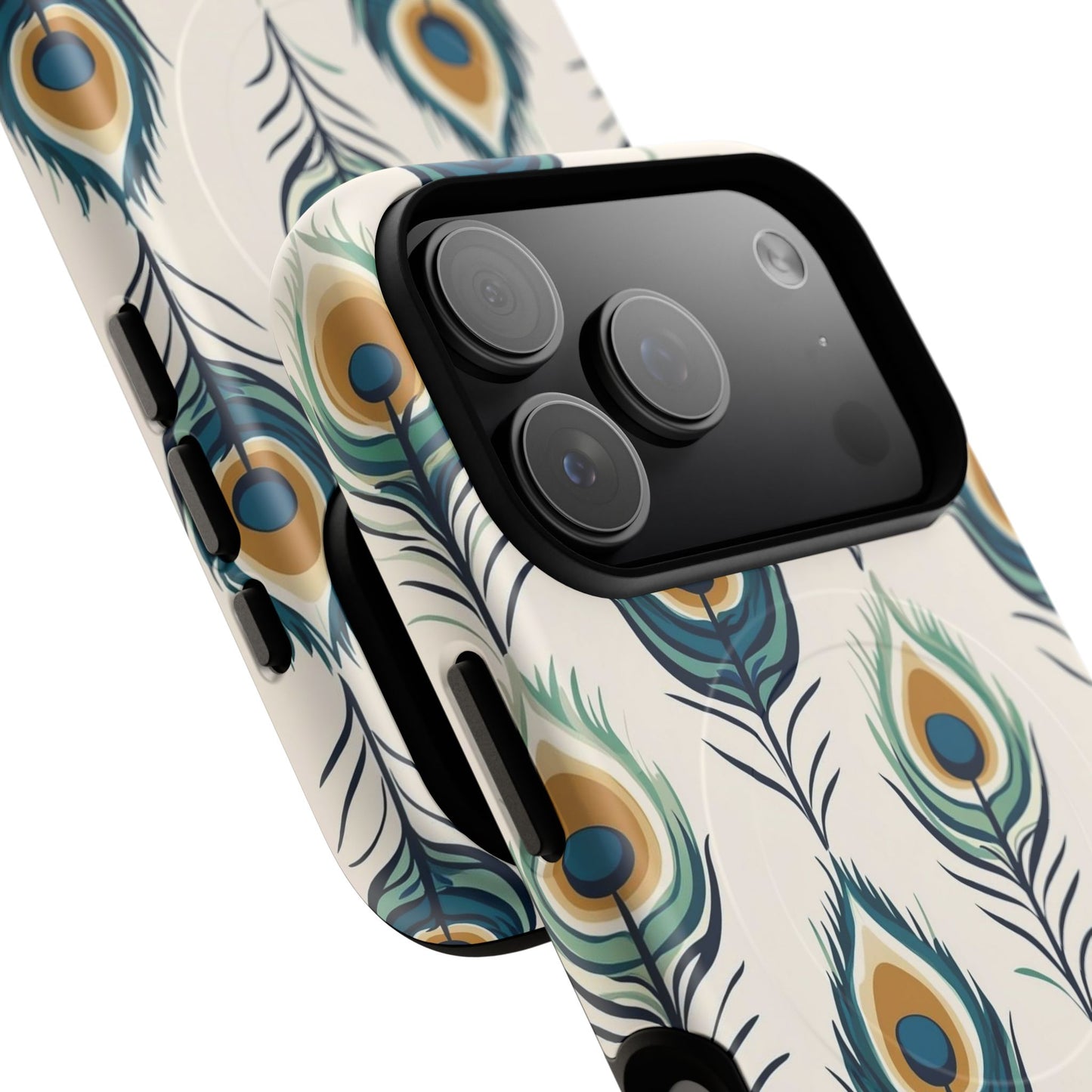 Peacock Feather Phone Tough Magnetic Case