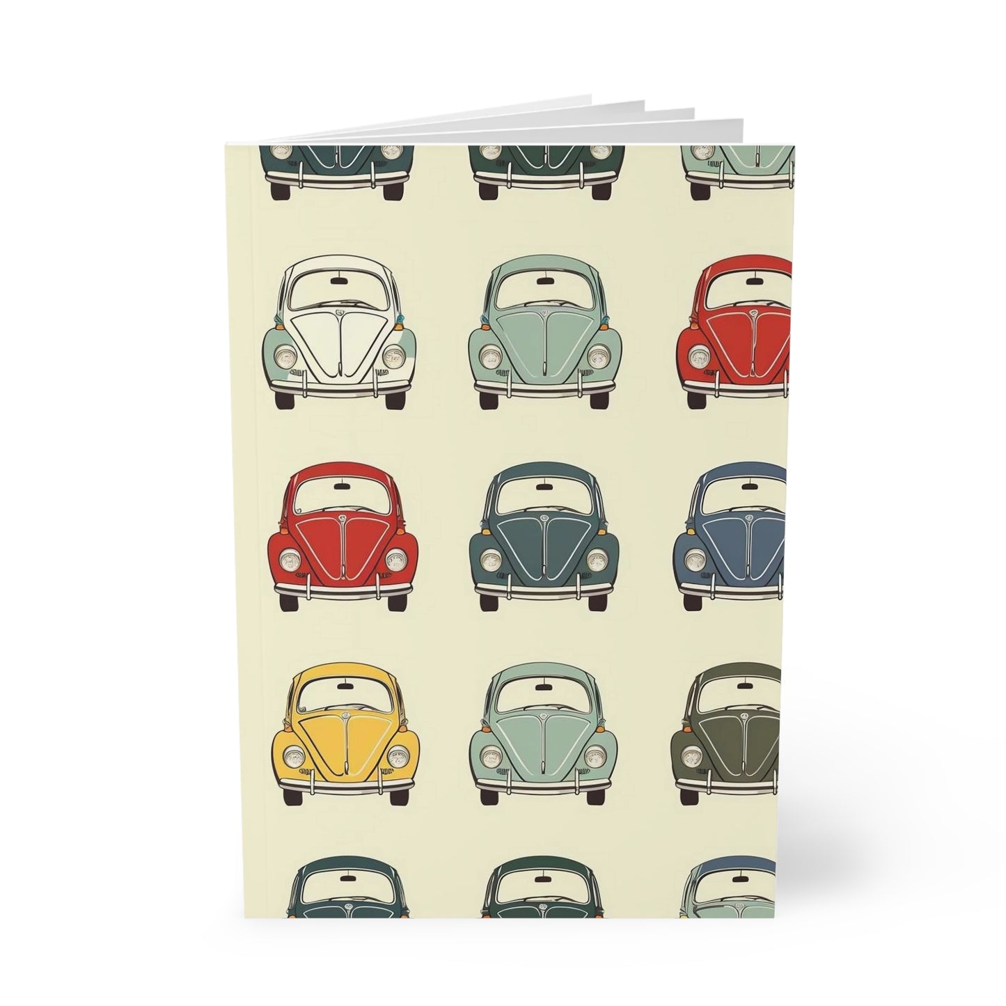 Vintage Car Pattern Softcover Notebook A5